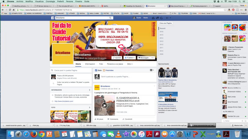 Bricoliamo entra in Facebook