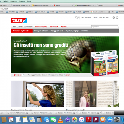 Zanzariere nel web con Tesa