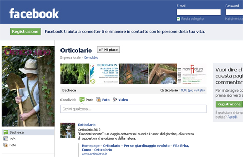 Orticolario entra in facebook