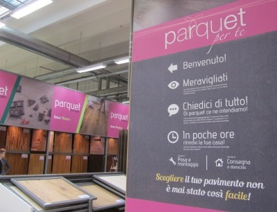 Il parquet nello shop in shop Eurolegno