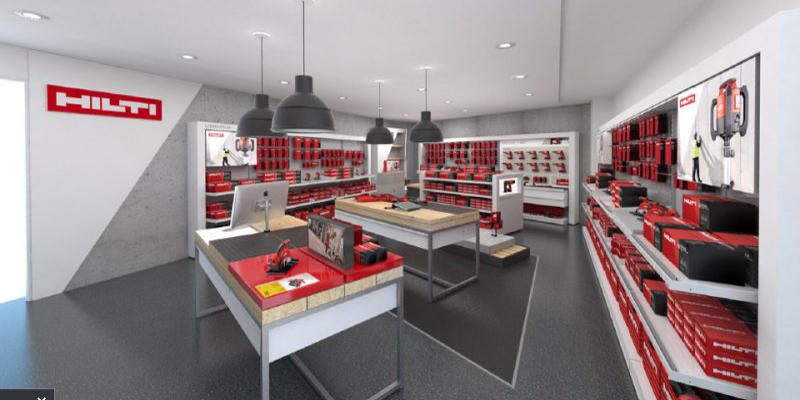 Cambio look per i negozi Hilti. Si comincia da Trezzano s/n (Mi)