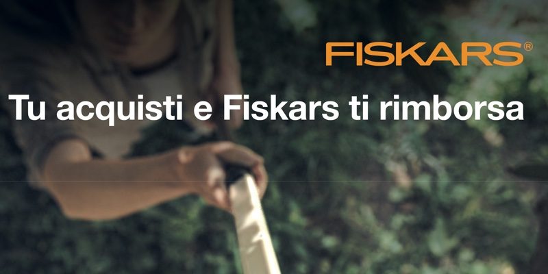 Con la promozione Cashback Fiskars rimborsa fino a 25 euro