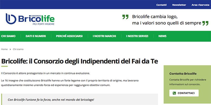 Bricolife rivoluziona l&rsquo;immagine coordinata
