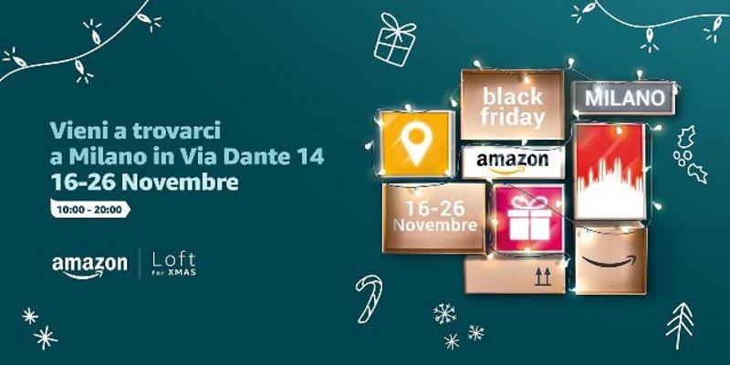 Apre l&rsquo;Amazon Loft for Xmas, il primo pop-up store in Italia