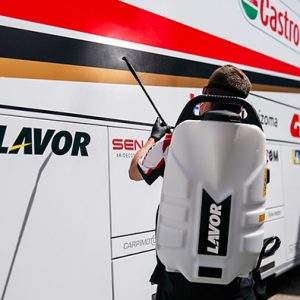 Pulizia e sanificazione Lavor, per LCR e Repsol Honda