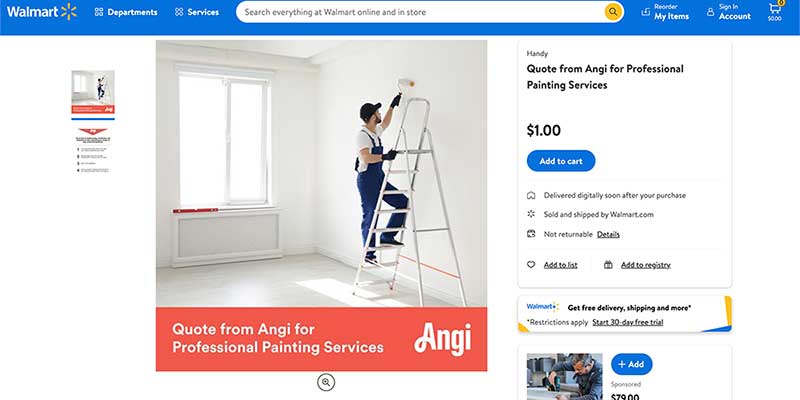 Il colosso della distribuzione statunitense ha stretto una partnership con Angi, società che che consente di prenotare servizi per la manutenzione della casa