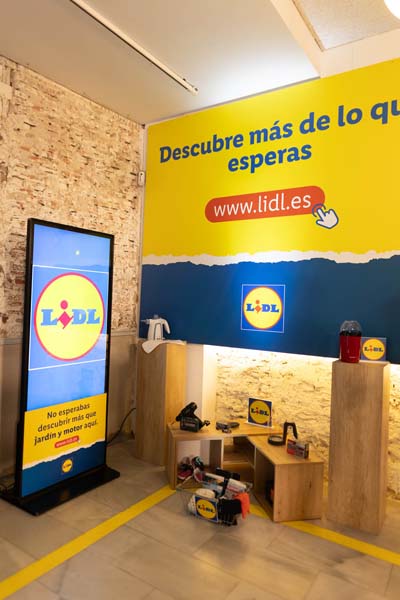 Lidl pop up store a Madrid