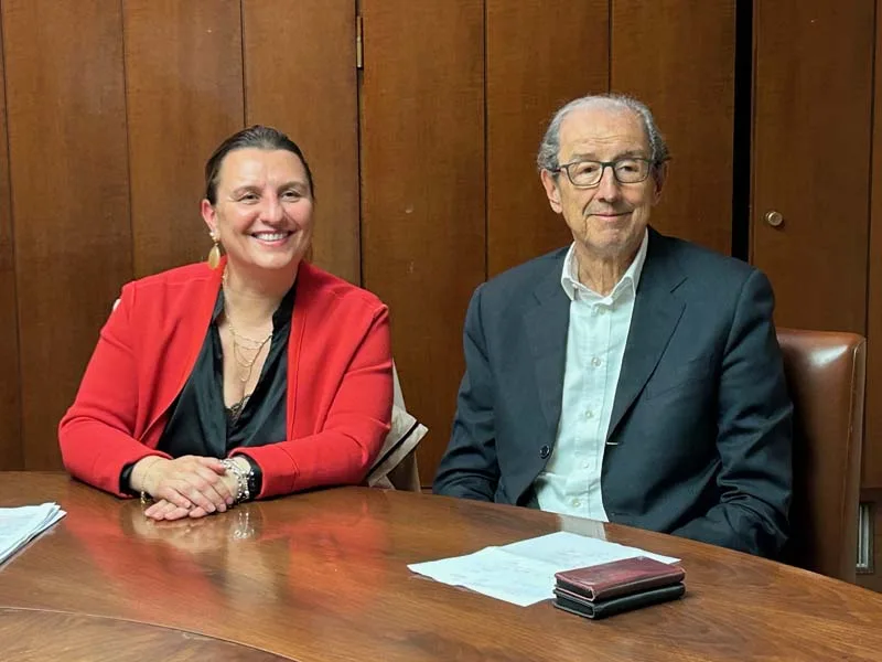 da sx: Sabrina Canese e Michele Tacchini, presidente e vice presidente di Assofermet Ferramenta