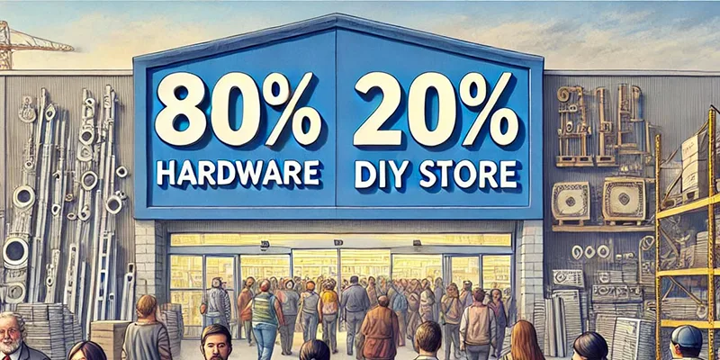 la regola 80-20 nel centro brico