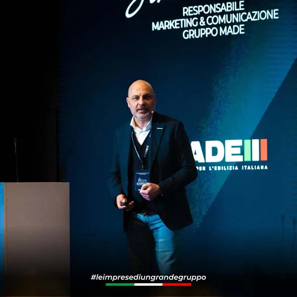 Congresso Gruppo MADE, Roma 2025 - il responsabile marketing e comunicazione Simone Daneo