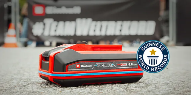 Einhel entra nel Guinness dei Primati con la batteria Power X-Change