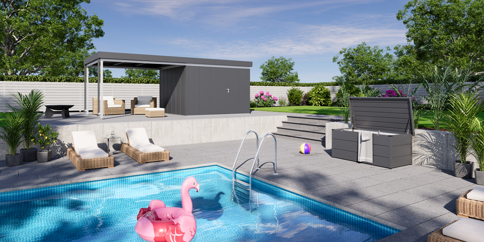 casetta Juno di Hormann con lounge laterale