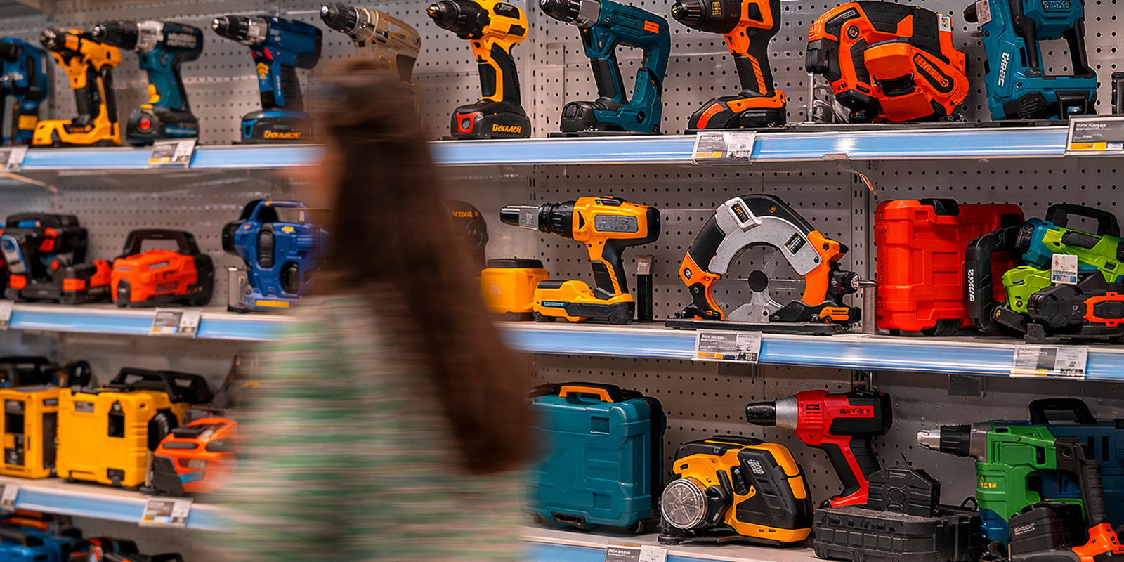 ombra davanti a uno scaffale di trapani