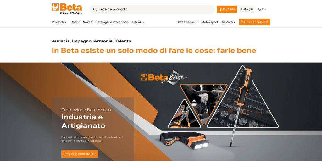 Beta Utensili rinnova il sito web: più contenuti tecnici e supporto alla rete distributiva