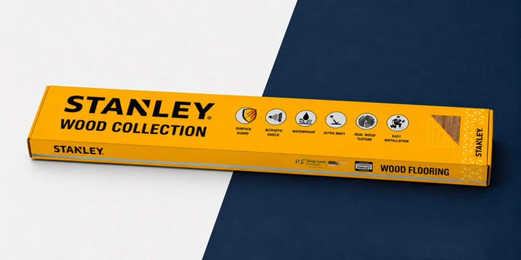 La prima linea di pavimenti a marchio STANLEY®